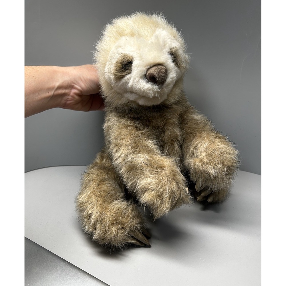 Folkmanis 12" Three-Toed Baby Sloth Hand Puppet Plush Realistic Plush Animal